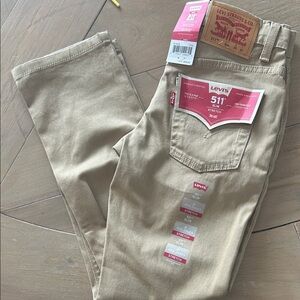 Levi's boys Beige Slim tan pants